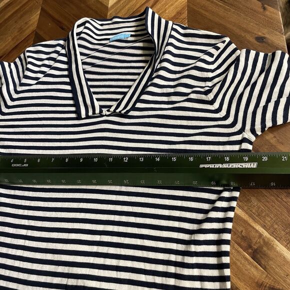 J McLaughlin Sweater Classic Nautical‎ Stripe Knit Pullover Womens Large - Picture 5 of 7